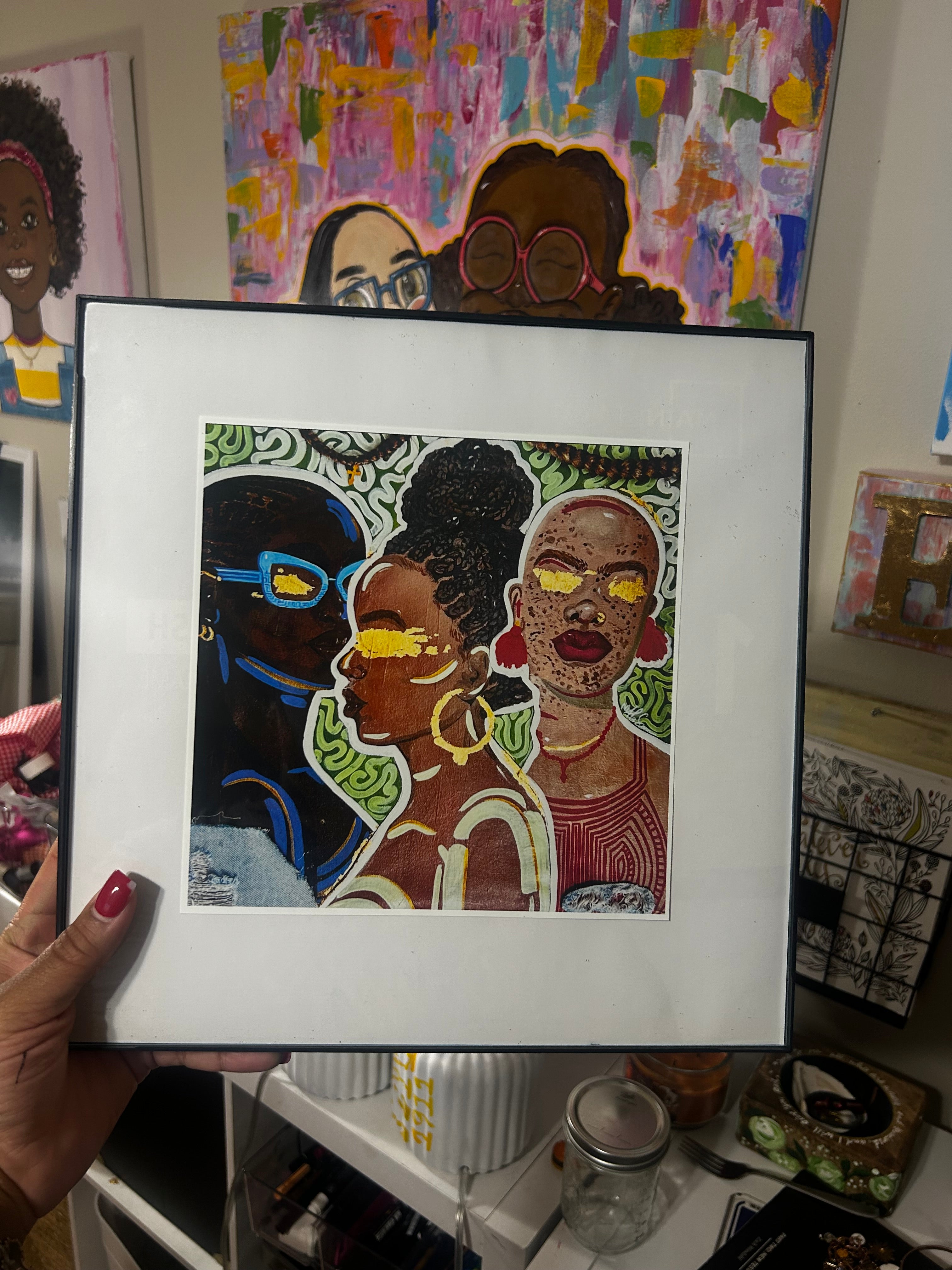 10x10 frame -8x8 matted print "Shades"