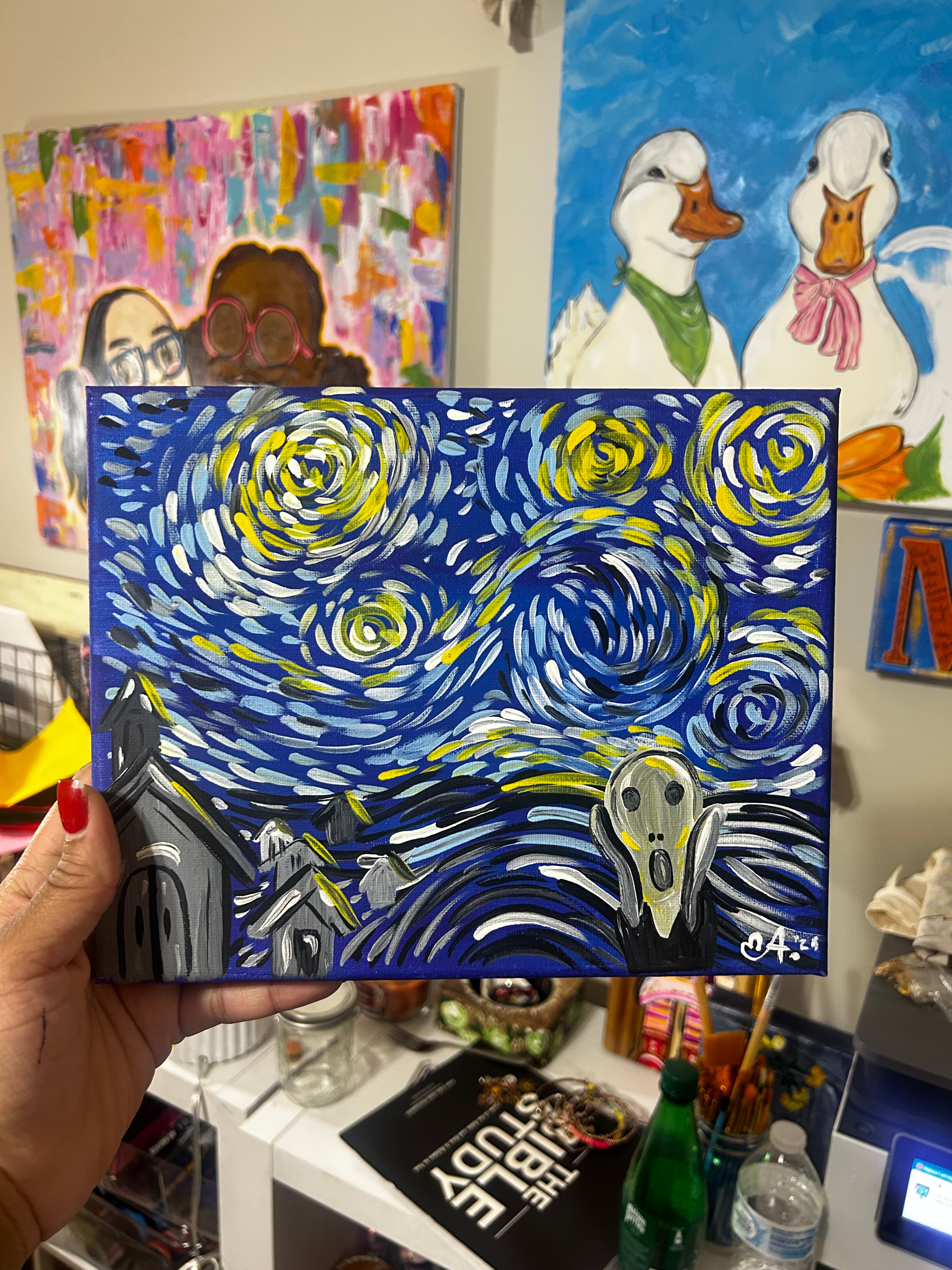 8x10 Mr Scream on a starry night